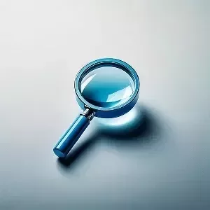 Blue magnifying glass